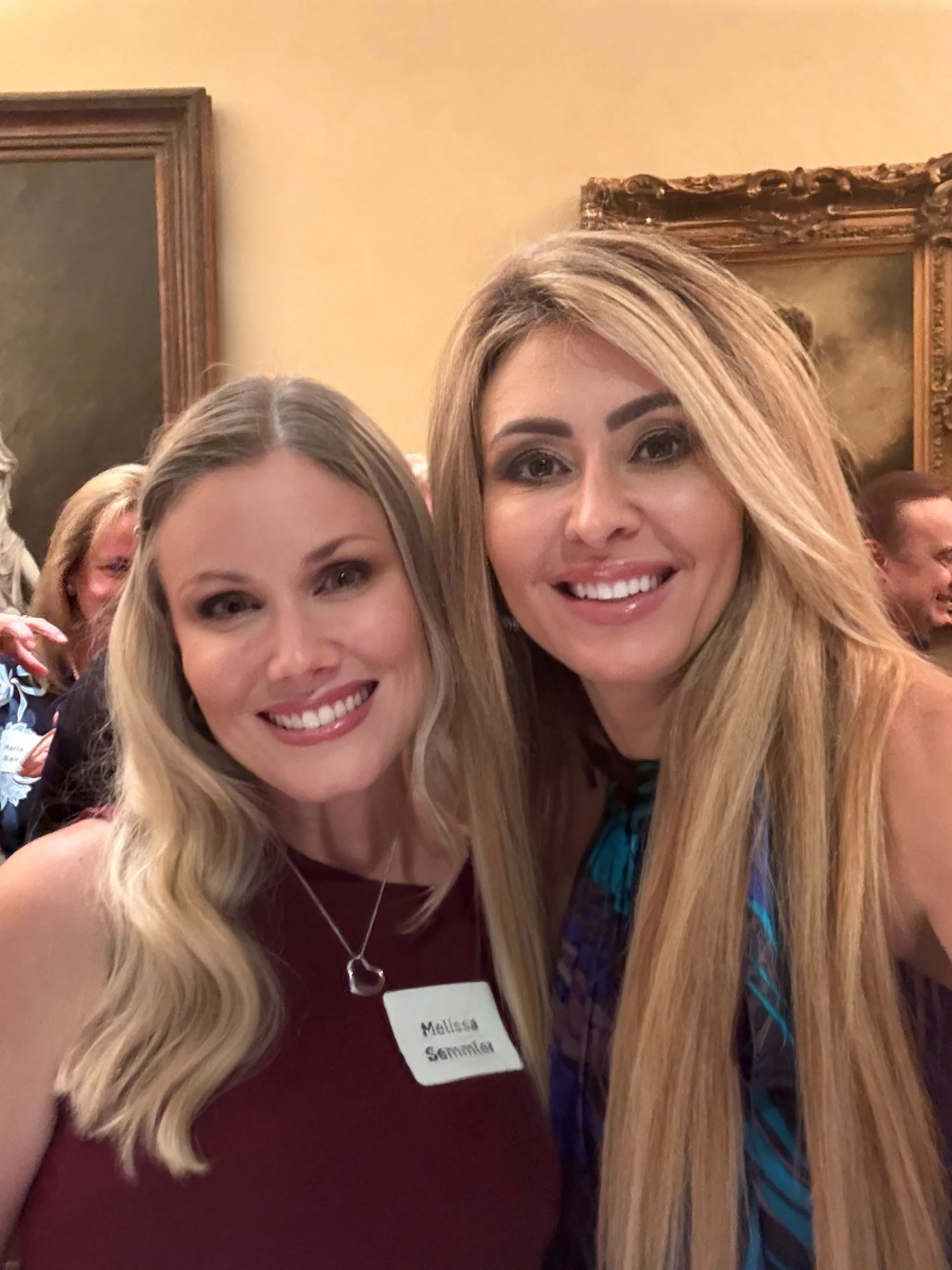 Cat Parks with School Board member Melissa Semmler.