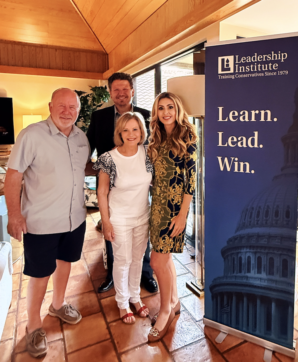 Mike Wappler and County Chair Marylee Wintersteen with Cat Parks and Duane Lester of the Leadership Institute.