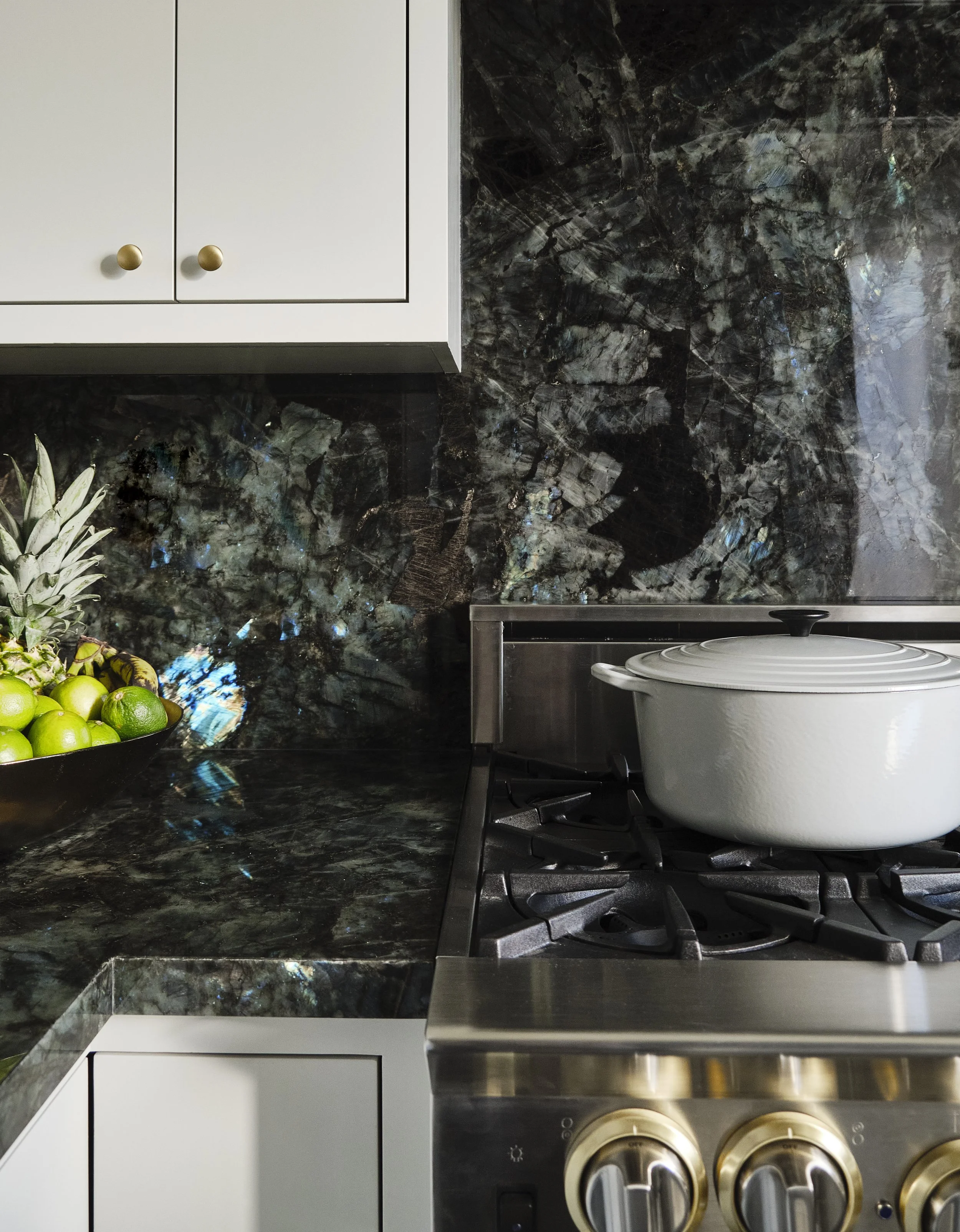 Modern San Francisco kitchen by Eva Bradley Studio with natural materials, rich color palette, and refined contemporary details