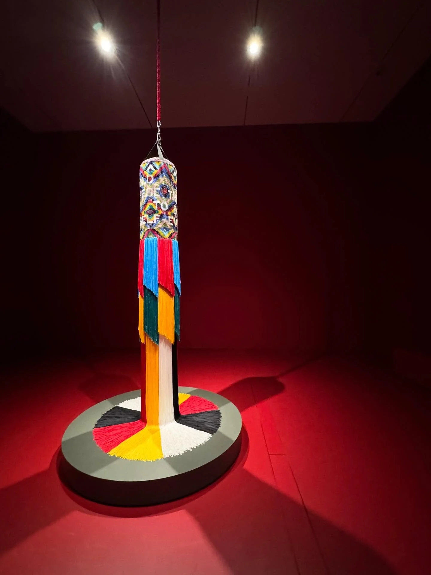 Filed under: Things that make my brain and senses light up.

Just saw Jeffrey Gibson: The Space in Which to Place Me at The Broad and 🤯. It&rsquo;s a bold, thought-provoking mix of color, pattern, and history. Gibson is a Choctaw-Cherokee artist and