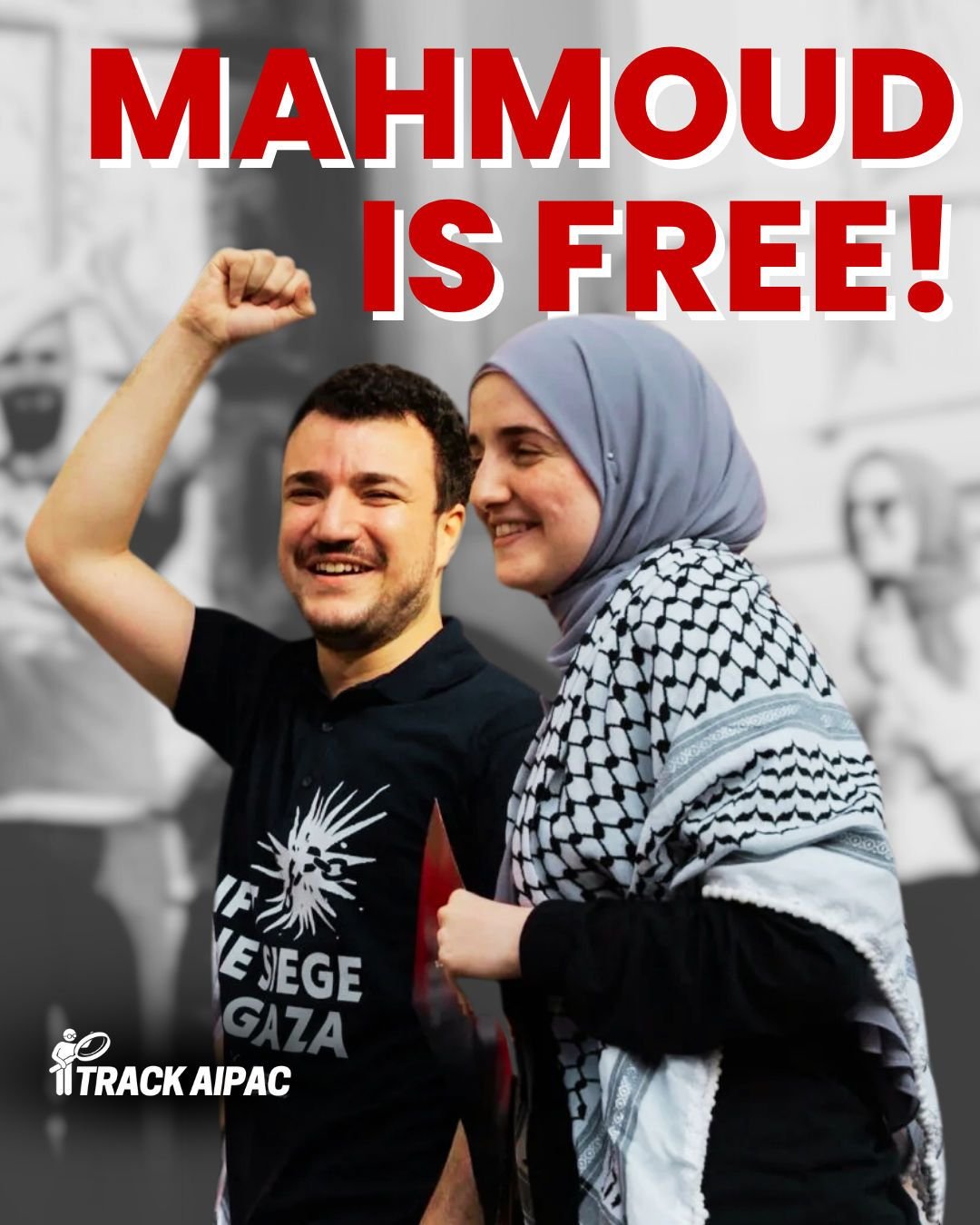 MAHMOUD KHALIL IS FREE!

After 104 days in a Louisiana immigration prison, Mahmoud walked out Friday &mdash; and by Sunday, he was back at Columbia, leading chants and surrounded by hundreds calling for justice.

Trump&rsquo;s DHS tried to break him.