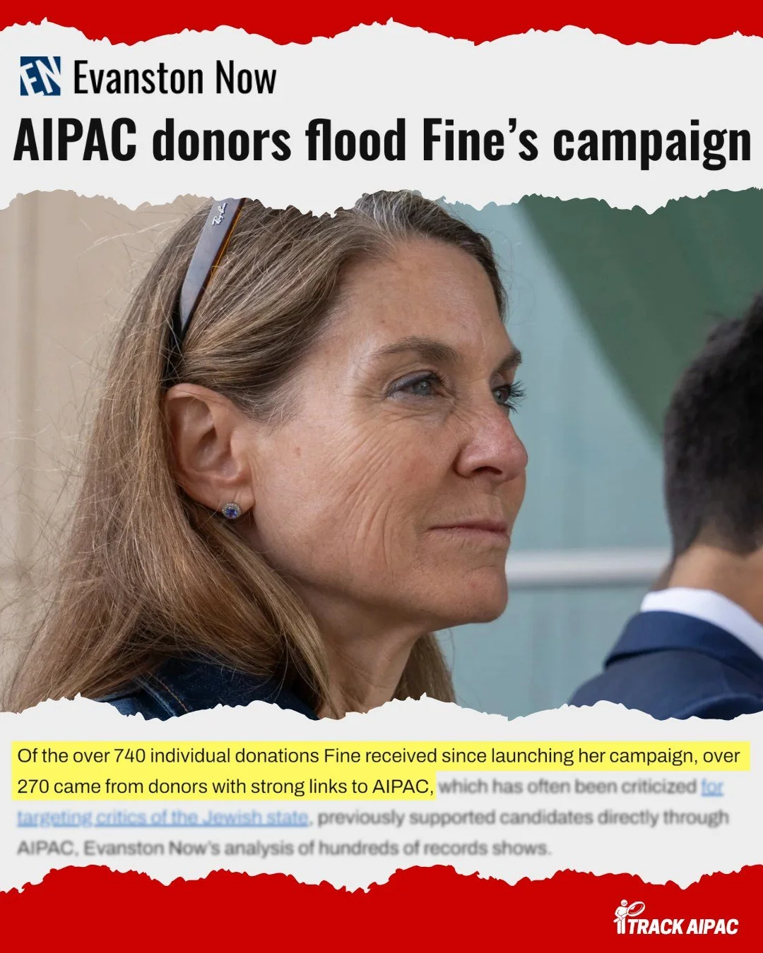 Someone did the work AIPAC hoped no one would do.

A journalist named Matthew Eadie spent hours sifting through hundreds of FEC filings for Illinois State Senator Laura Fine&rsquo;s congressional campaign and found something stunning:

💰Over $300,00