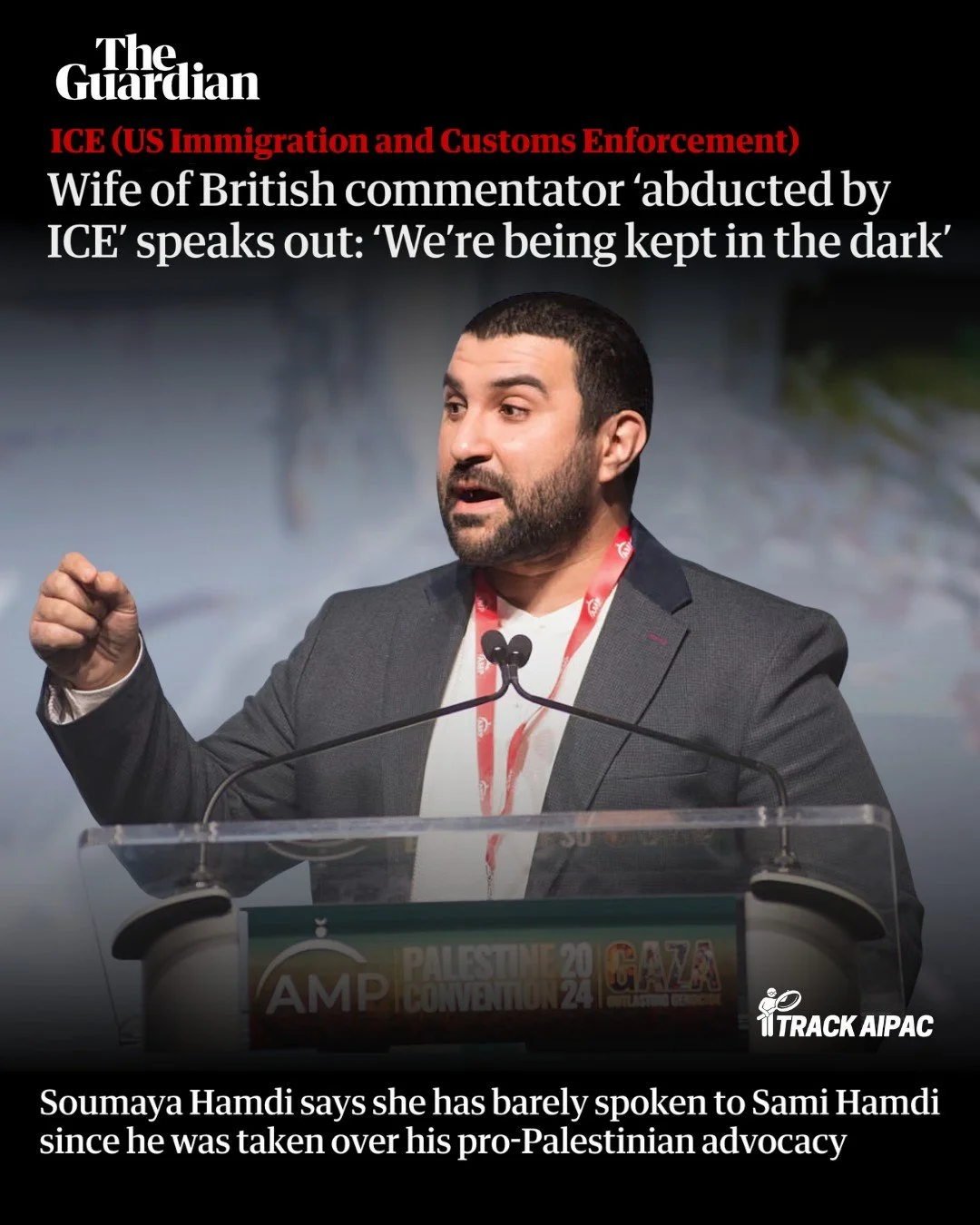 British journalist Sami Hamdi was detained by ICE at San Francisco International Airport and thrown into detention, accused of &ldquo;terrorism.&rdquo;

His only &ldquo;crime&rdquo; was speaking the truth about Israeli war crimes during a U.S. tour o