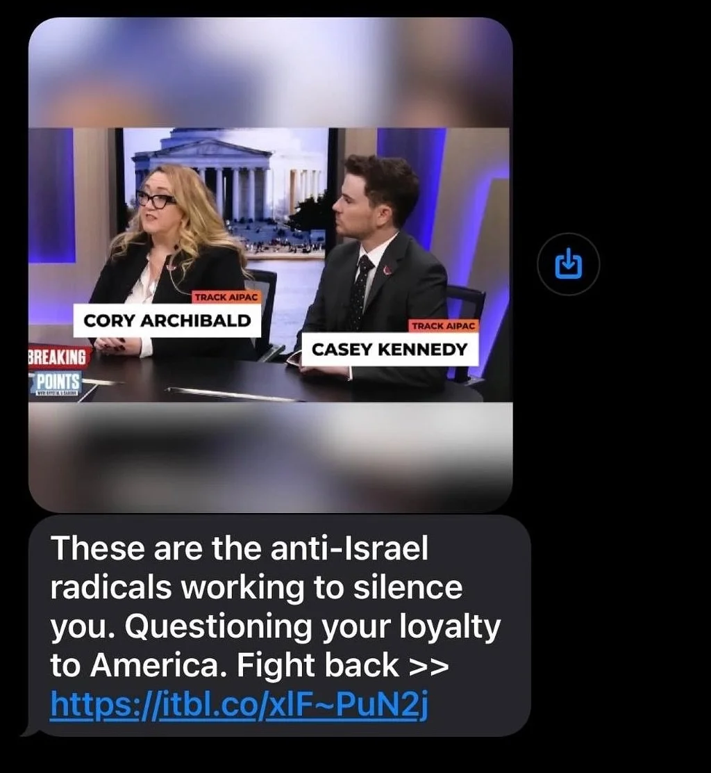 Appreciate @aipac taking time out of their day to mass-text voters about us. Always good to know our work is landing.

But let&rsquo;s clear something up.

If &ldquo;radical&rdquo; means using publicly available campaign-finance data so Americans can