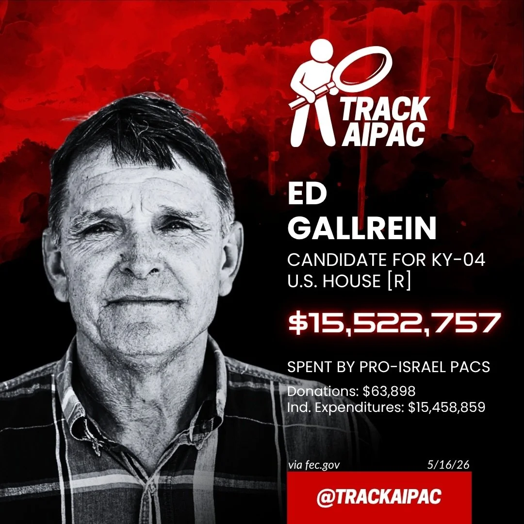 Rep. Thomas Massie has been unseated by AIPAC&rsquo;s Ed Gallrein in what is now the most expensive House primary in U.S. history. #KY04