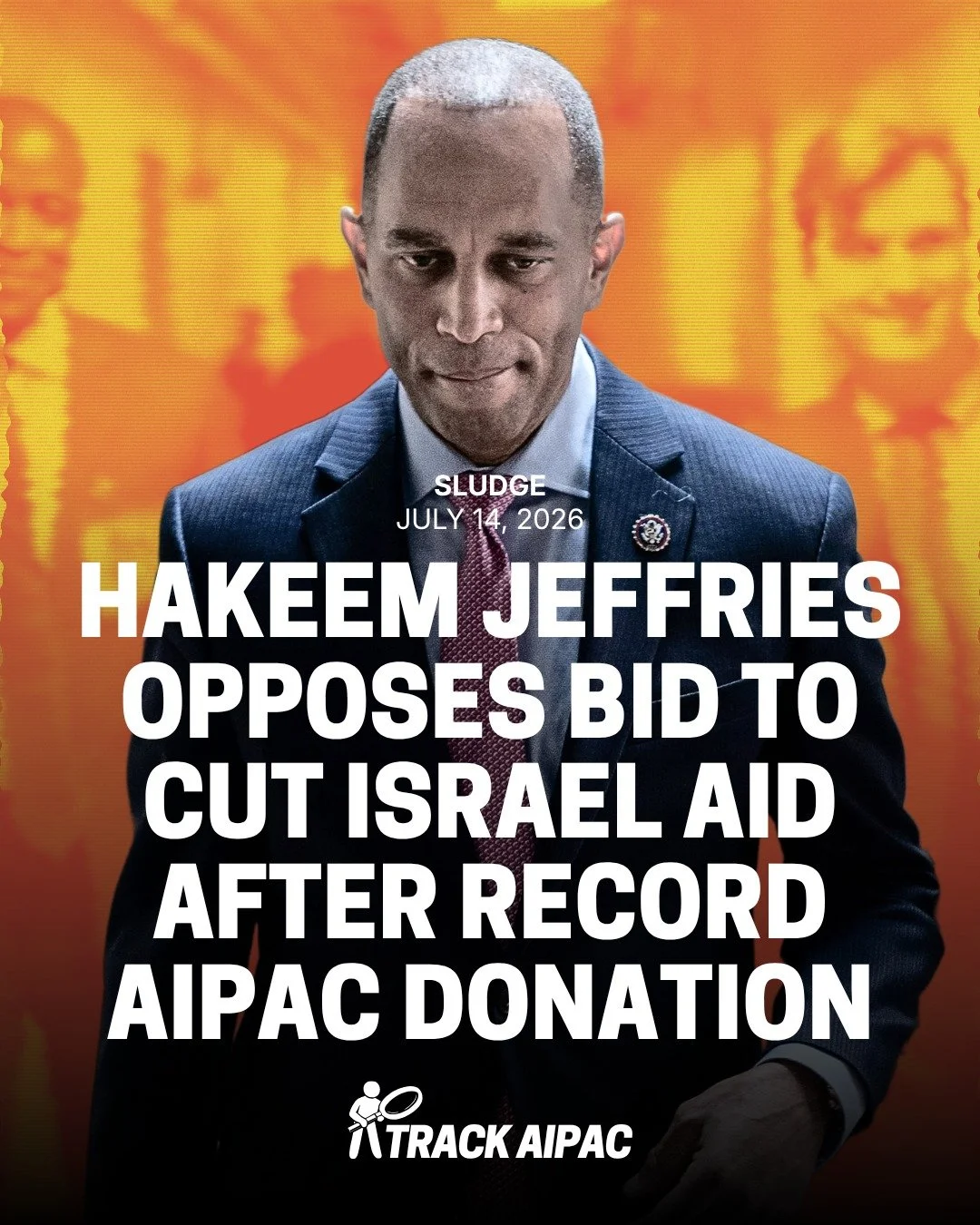 @readsludge: Hakeem Jeffries recently received AIPAC PAC's largest ever earmarked contribution to his joint fundraising committee. Today, he came out against cutting billions in Israel aid. 

"On May 20, AIPAC PAC sent two earmarked payments&mda
