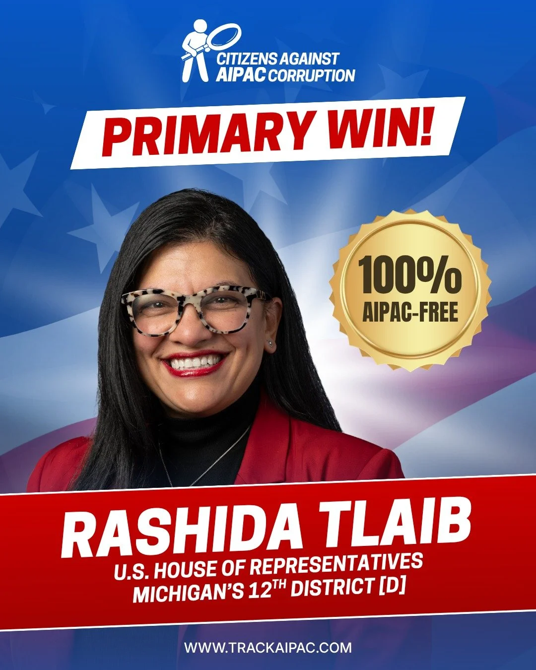 Congratulations to Rep. @rashidatlaib for securing the Democratic nomination in #MI12!

Standing against genocide is good policy and good politics!