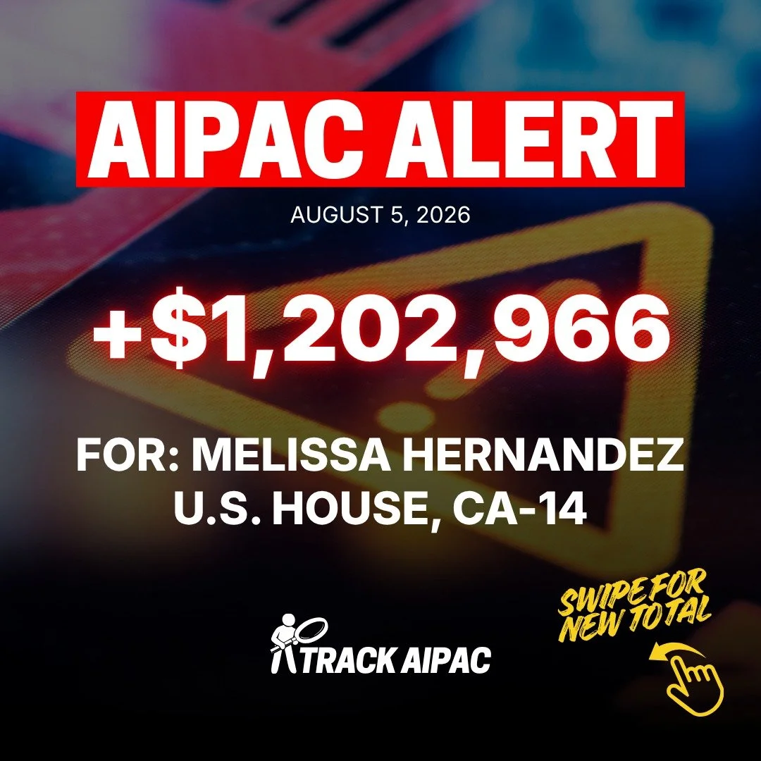 AIPAC ALERT: United Democracy Project drops $1,202,966 supporting Melissa Hernandez and opposing @aishabbwahab in #CA14.