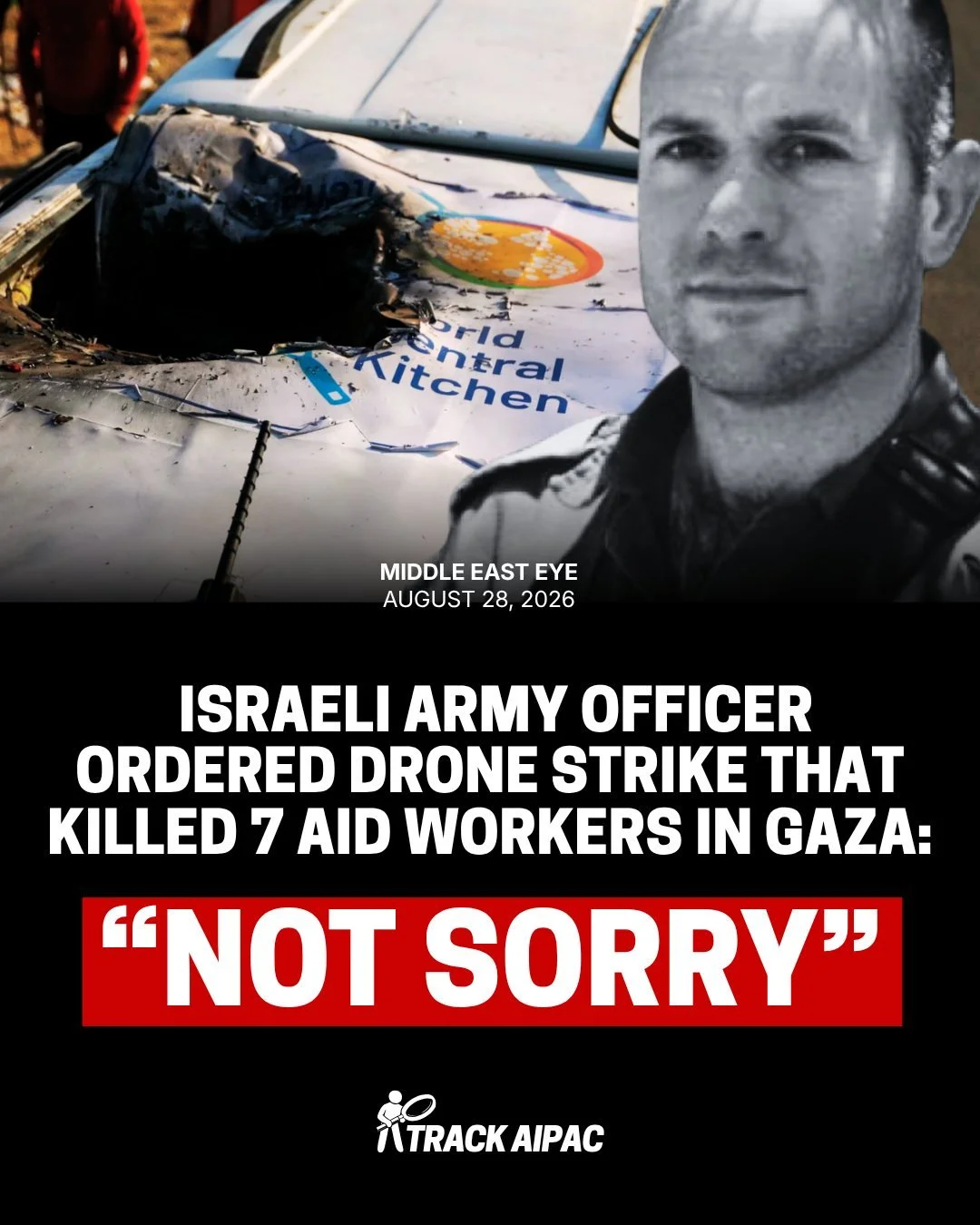 "I'm not sorry for what I did."

That's what an Israeli colonel told ABC Australia this week when asked about ordering three drone missile strikes on a World Central Kitchen convoy that killed seven aid workers, including an American.

Two 