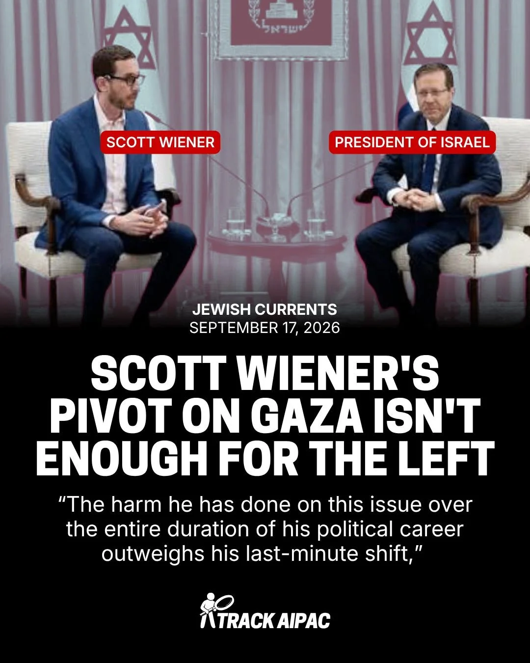 Scott Wiener&rsquo;s Pivot on Gaza Isn&rsquo;t Enough for the Left in #CA11

&ldquo;He has been known in the city of San Francisco for many, many years as the mouthpiece for the pro-Israel lobby,&rdquo; said Lara Kiswani, the head of AROC.

- via @je