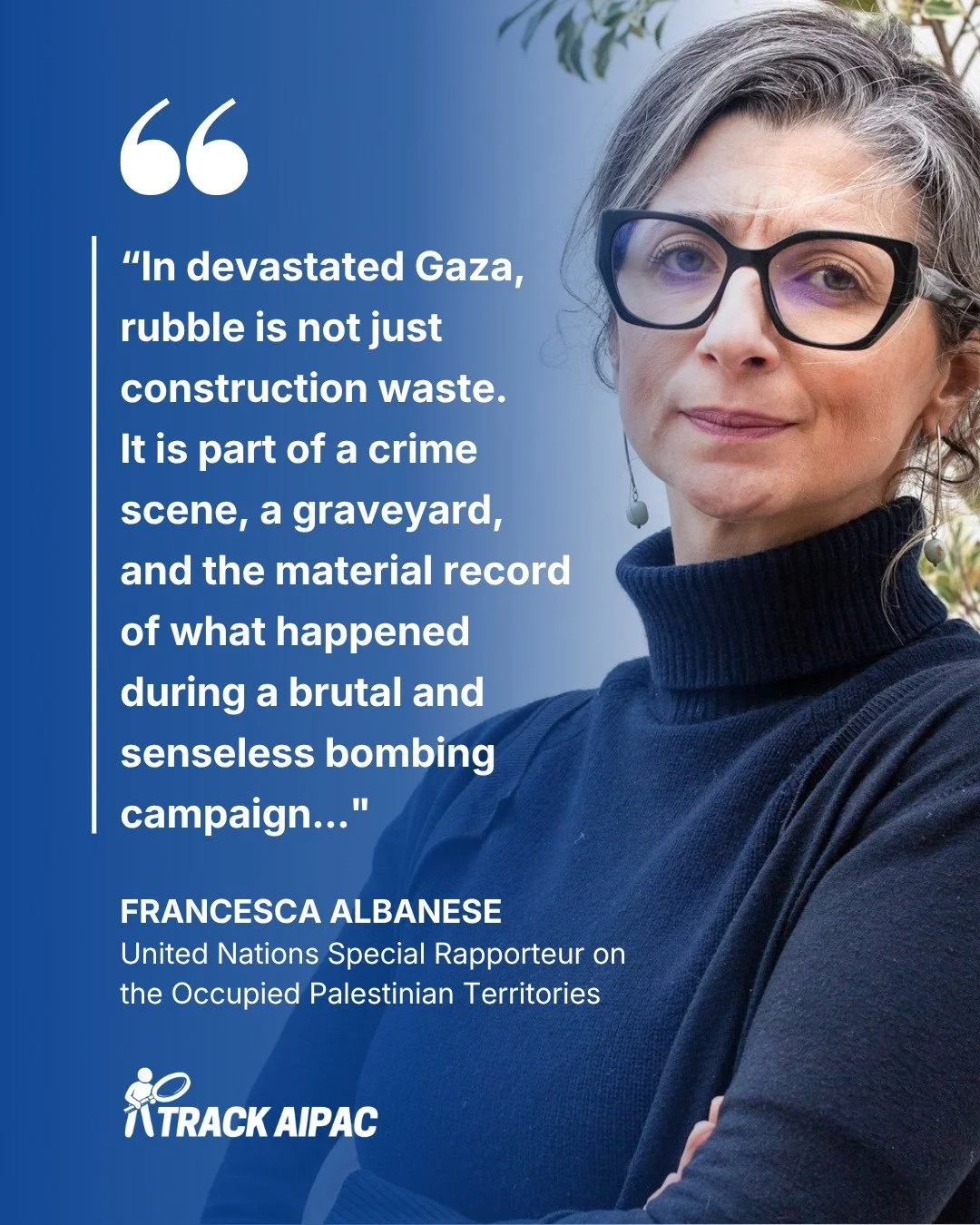 UN expert warns Israeli rubble-clearing could erase traces of atrocity crimes:

&ldquo;The ongoing removal, crushing and relocation of rubble in Gaza must not destroy evidence of international crimes or prevent the recovery and identification of huma