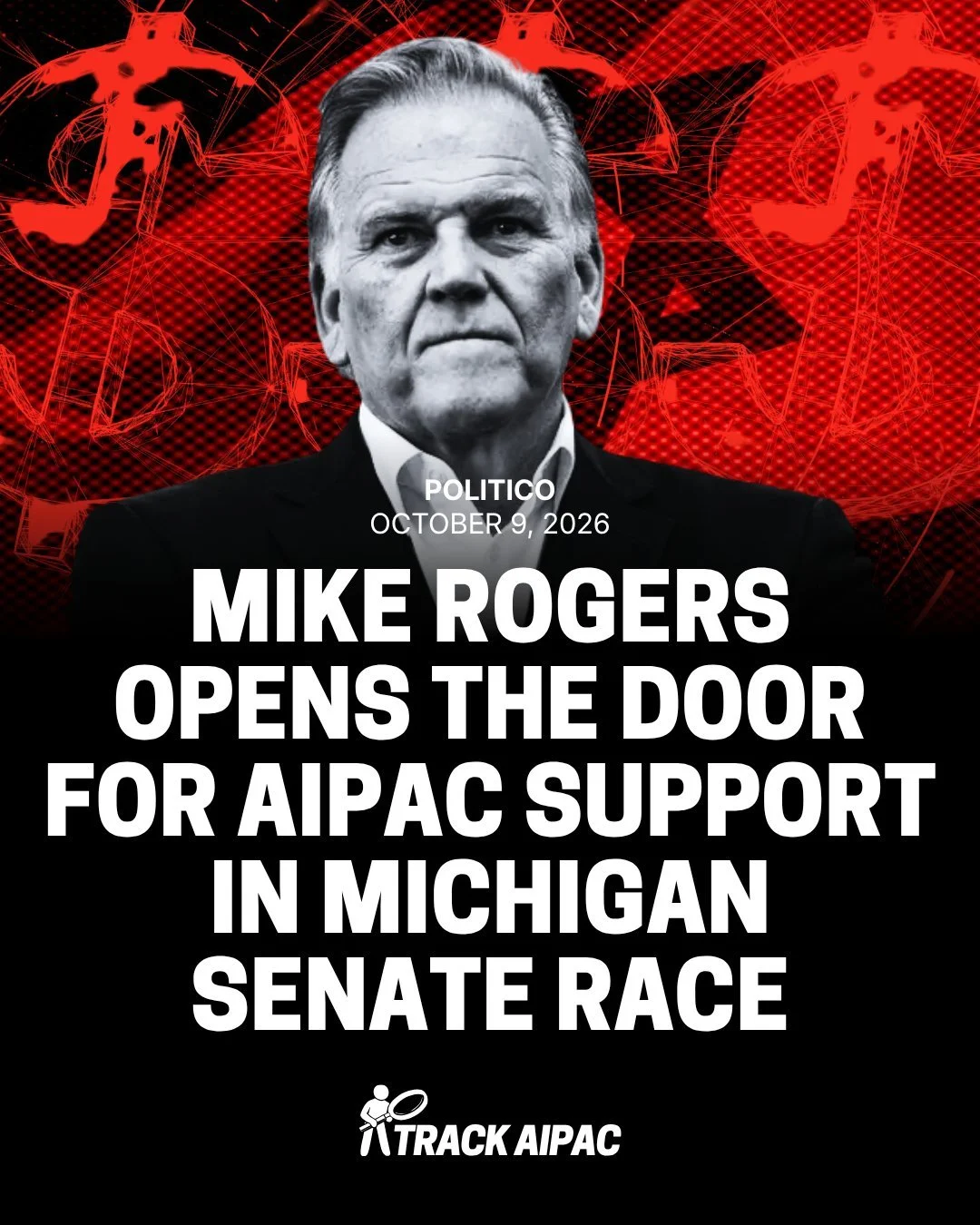 POLITICO: Michigan Senate candidate Mike Rogers was asked during a debate Thursday whether he would welcome public backing from the American Israel Public Affairs Committee &mdash; and he pointedly did not rule it out. 

&ldquo;I&rsquo;ll take all of