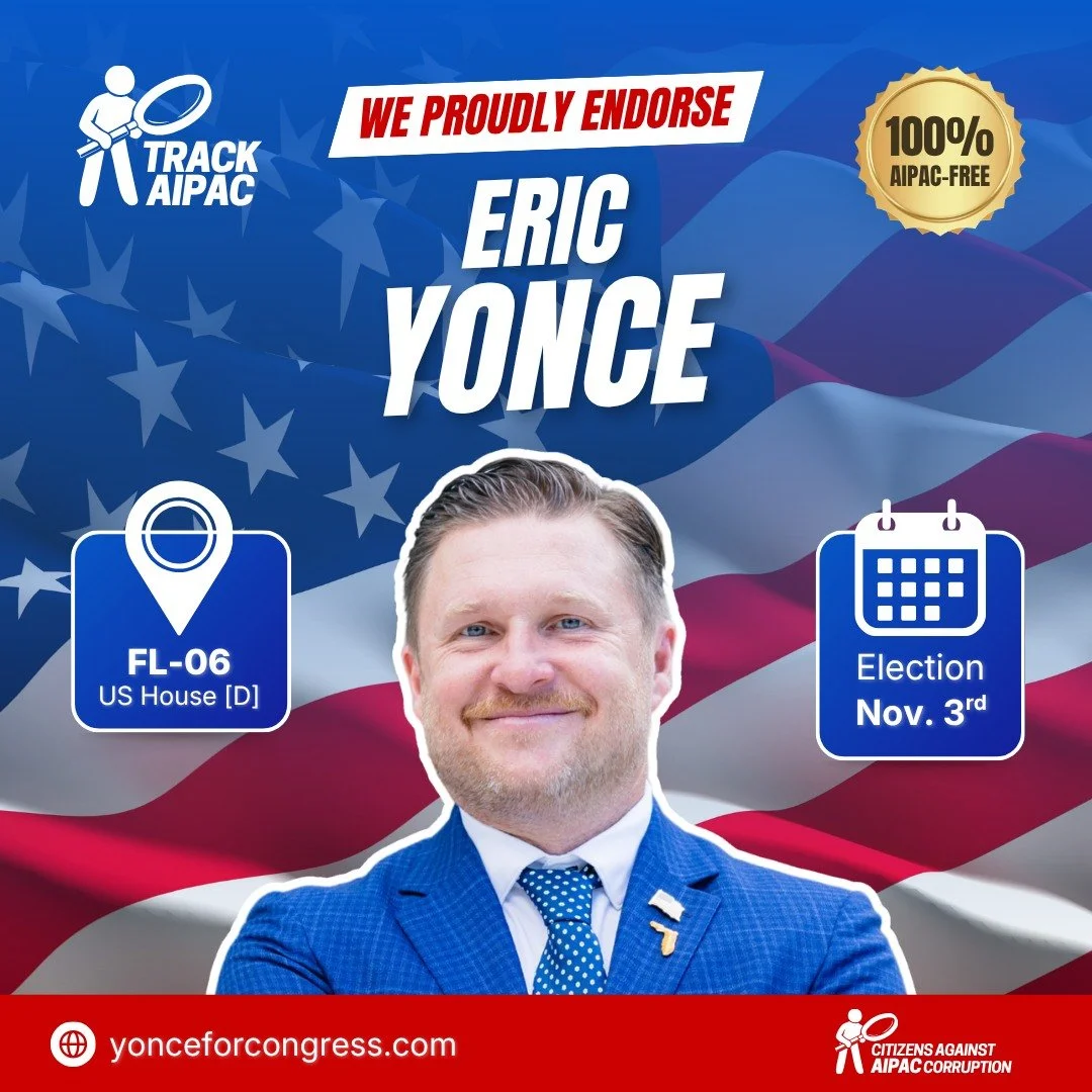 We are proud to endorse @eric_yonce for Congress in #FL06!

Eric Yonce is running to put working families first. He rejects AIPAC, supports an arms embargo on Israel, and is calling for an end to the genocide in Gaza. He believes our tax dollars shou