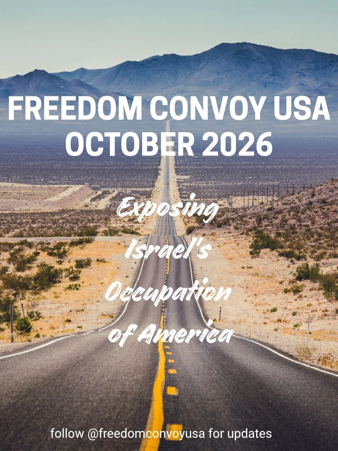 The 2026 Freedom Convoy is on the road.

They left Los Angeles on October 17 and are crossing 3,000 miles of Route 66 to Washington, D.C. Along the way they&rsquo;re stopping in communities to talk with Americans about where our tax dollars are going