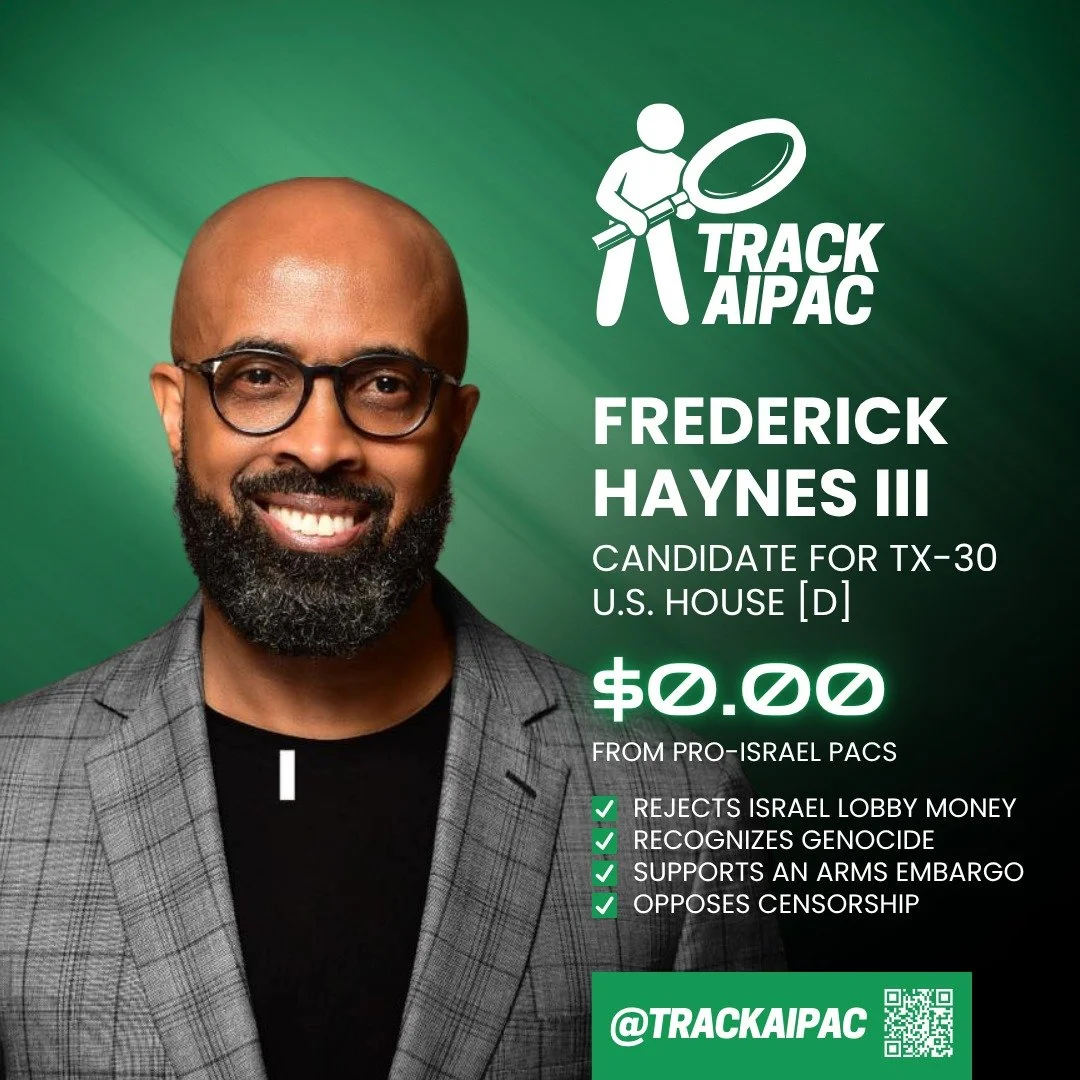 "Every bomb dropped in Palestine is money for an underfunded school." @haynesforcongress has preached the truth about genocide for years. He rejects AIPAC money and backs an arms embargo on Israel. Vote for Rev. Dr. Frederick Haynes III for