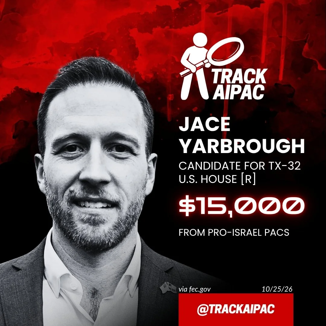 ⚠️ AIPAC ALERT: The pro-Israel lobby is supporting Republican candidate Jace Yarbrough for Congress in Texas' 32nd congressional district. #TX32
