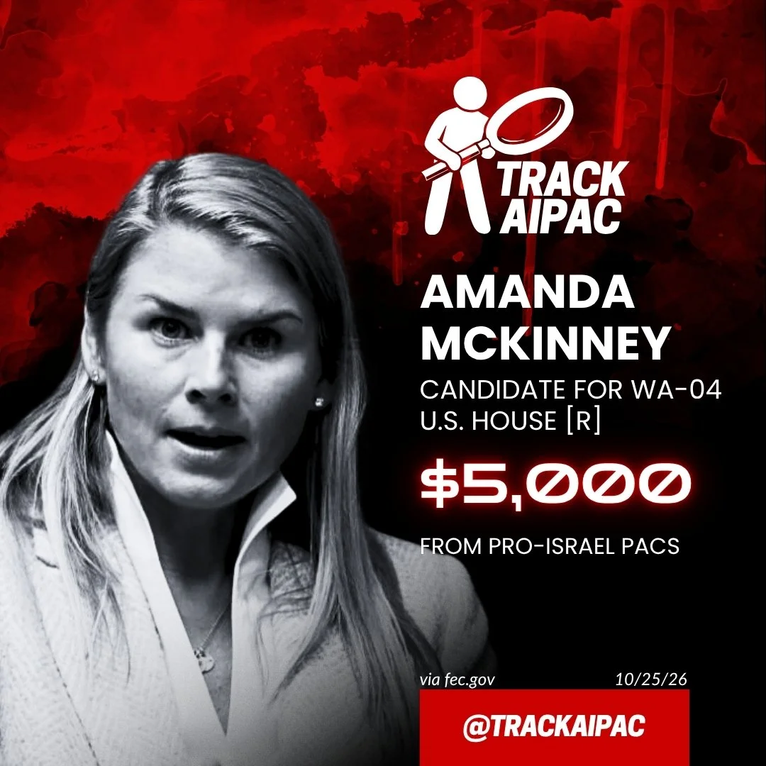 ⚠️ AIPAC ALERT: The pro-Israel lobby is now supporting Republican candidate Amanda McKinney in Washington's 4th congressional district against our endorsed candidate @johnduresky4congress. #WA04