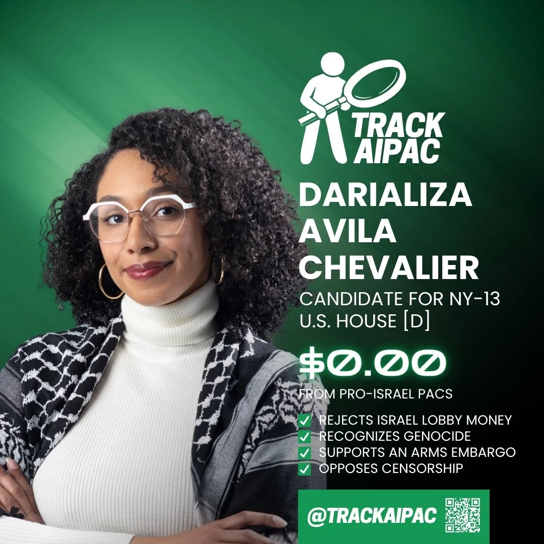 AIPAC and their allies dumped millions into New York's 13th district trying to stop @darializaforny. She unseated their Israel First congressman anyway. Darializa is a champion for working families who will prioritize the needs of our communities her