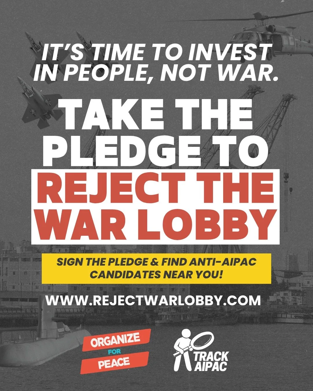 Still not sure who to vote for? Take the pledge and we'll send you guidance on candidates on your ballot who refuse funding from AIPAC and its allies, plus notes on the races we expect to be close! 👉  RejectWarLobby.com