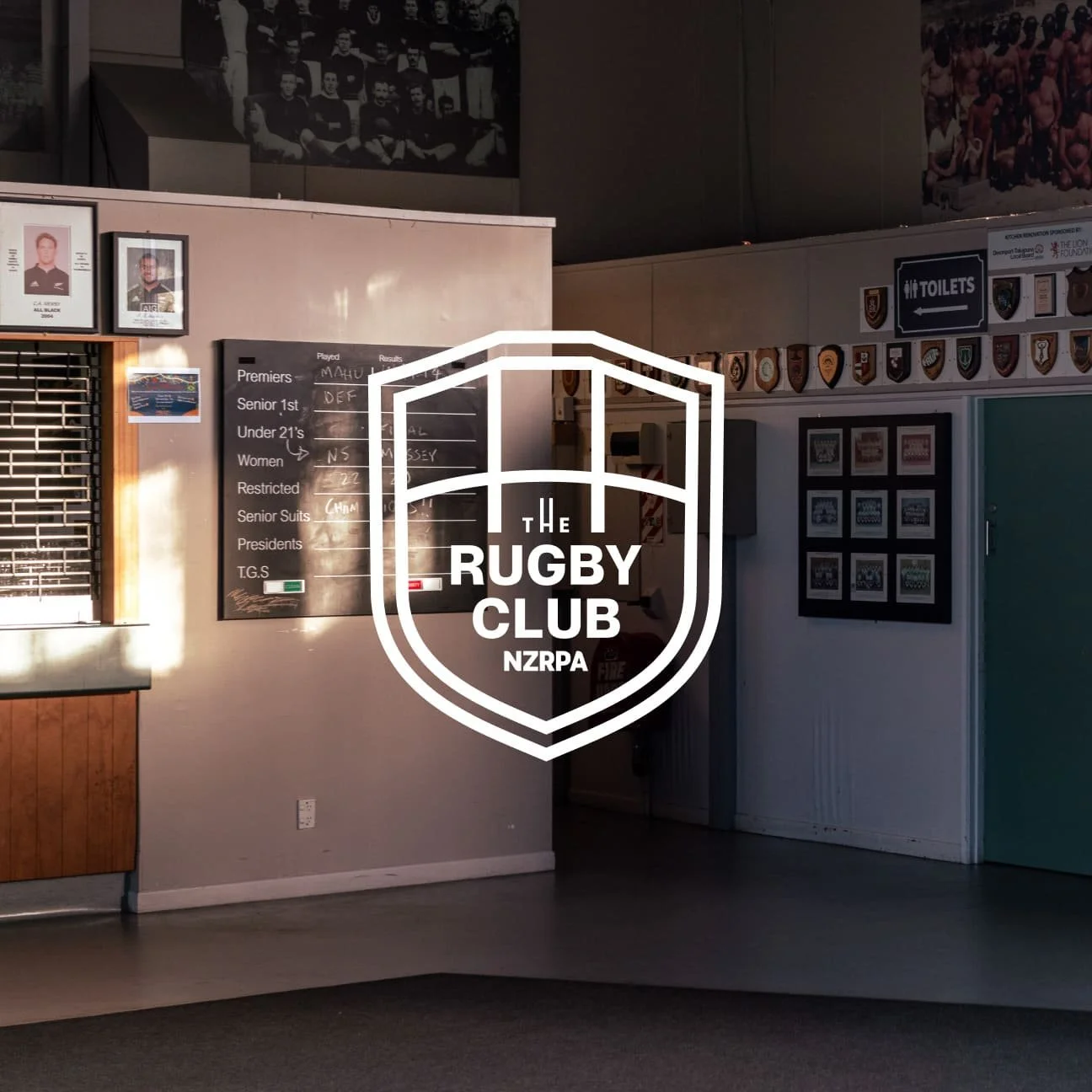 Virtual clubroom interface with rugby player resources