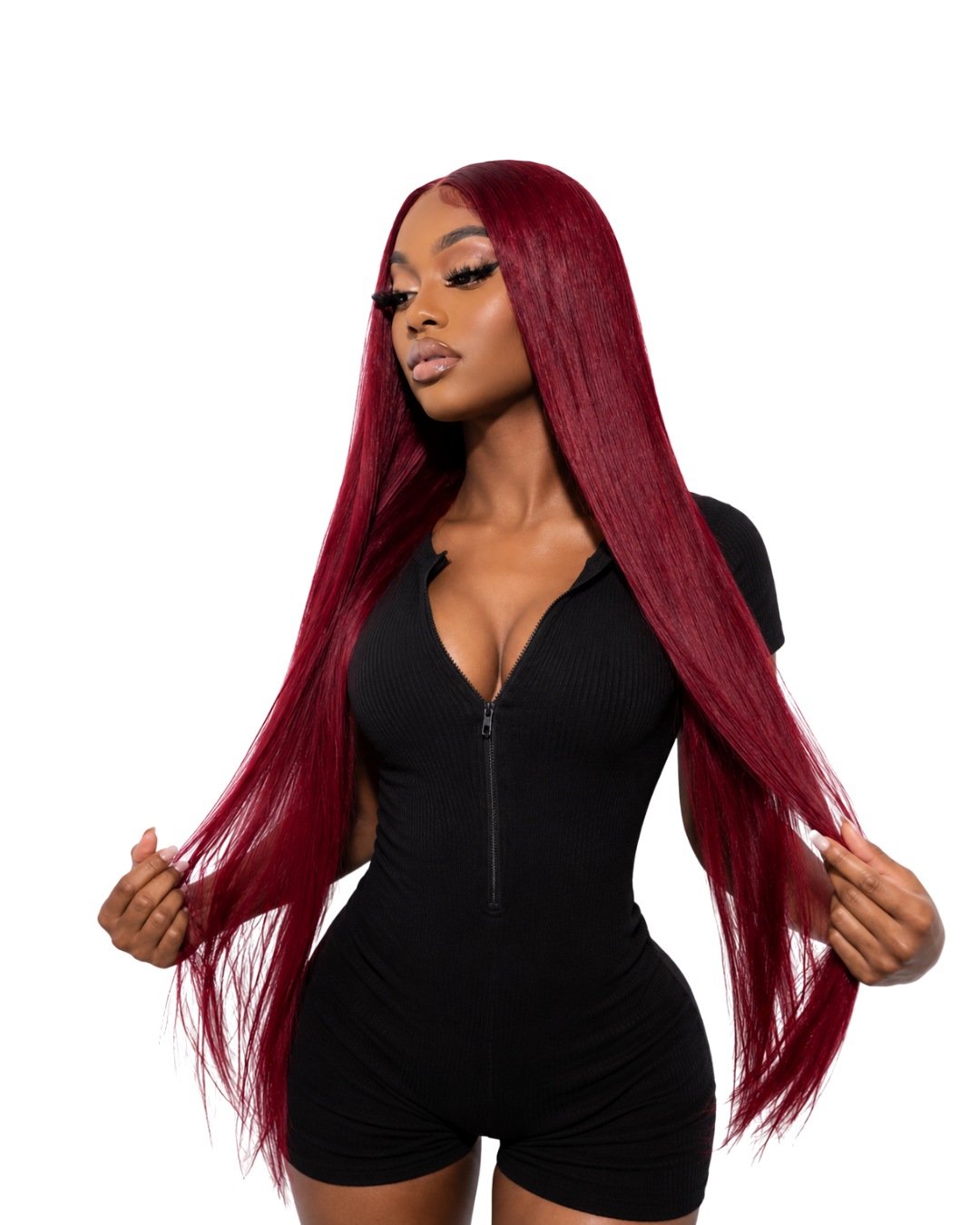Straight #99J Transparent Lace Wig 13x4 Density 200 %