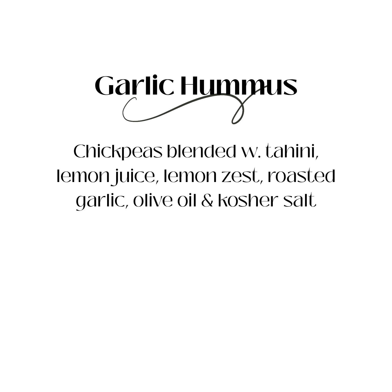 Garlic Hummus 8oz