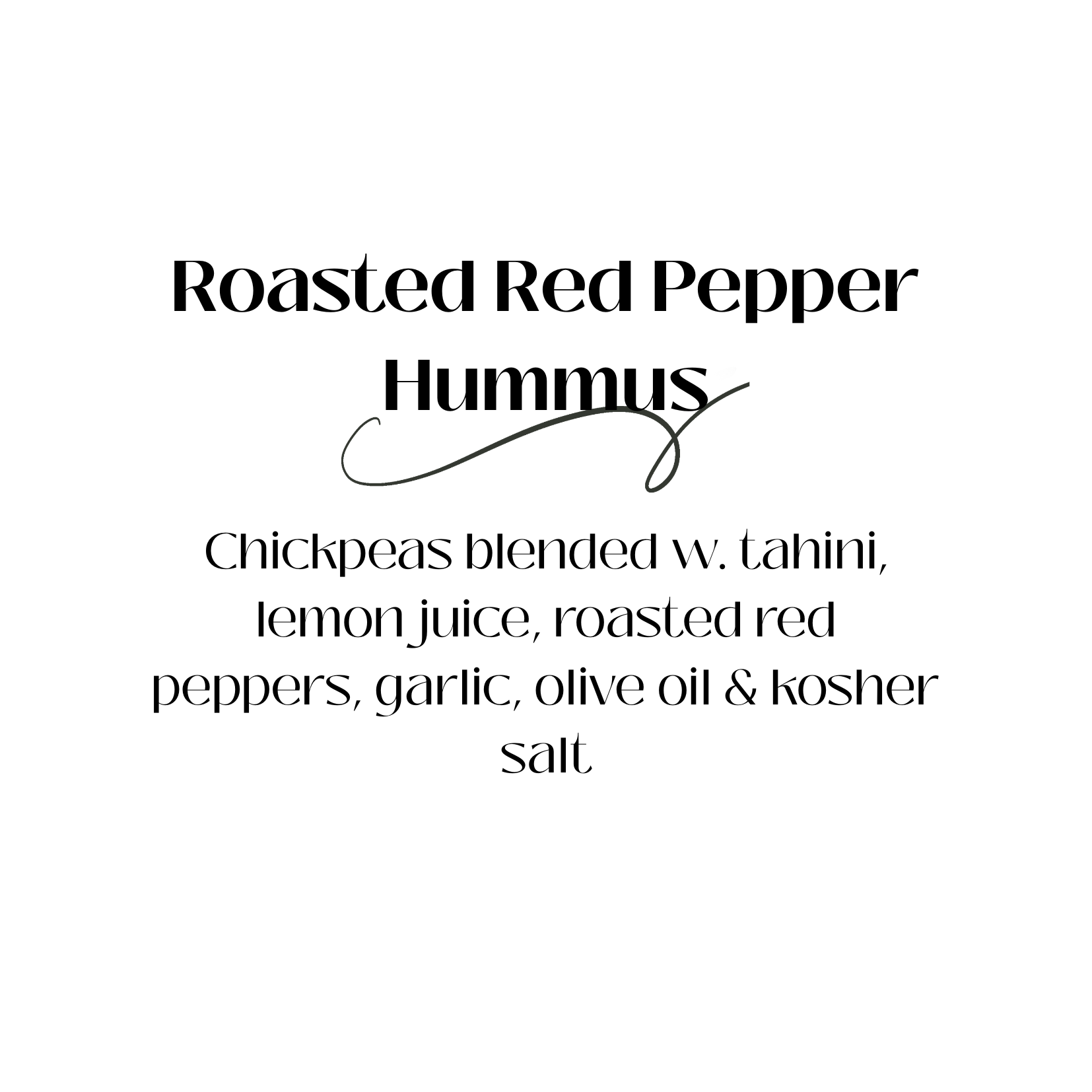 Roasted Red Pepper Hummus 8oz