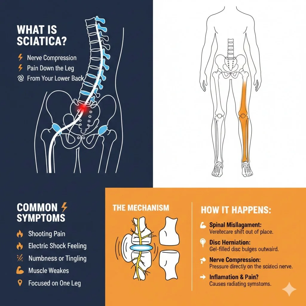 Sciatica Explained: From Source to Symptom ⚡️🔍
Swipe through to see why that pain in your leg is actually a message from your spine. ➡️

At A Plus Physio in Rochedale, we always look into the root cause of the problem. Call 07 3521 5099 to talk with
