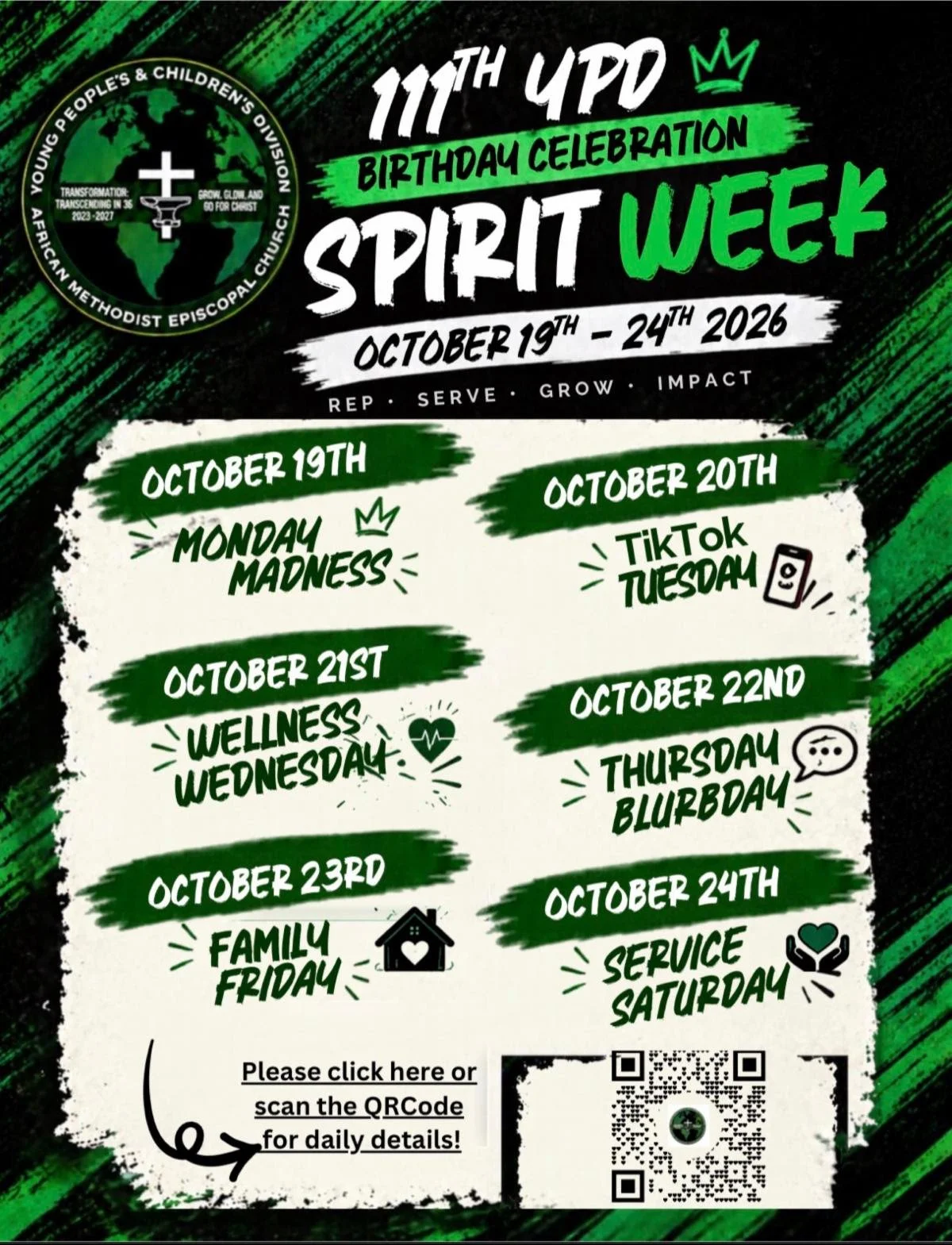 Connectional YPD Spirit Week