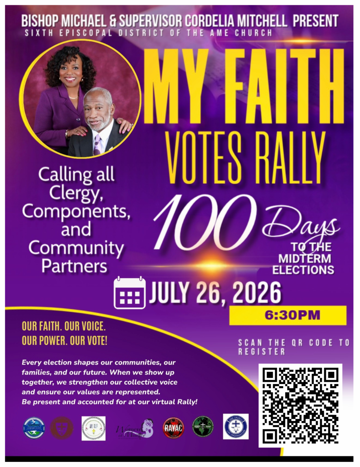 Sixth Episcopal District - My Faith Votes Rally 100 Days to the Midterm Elections 