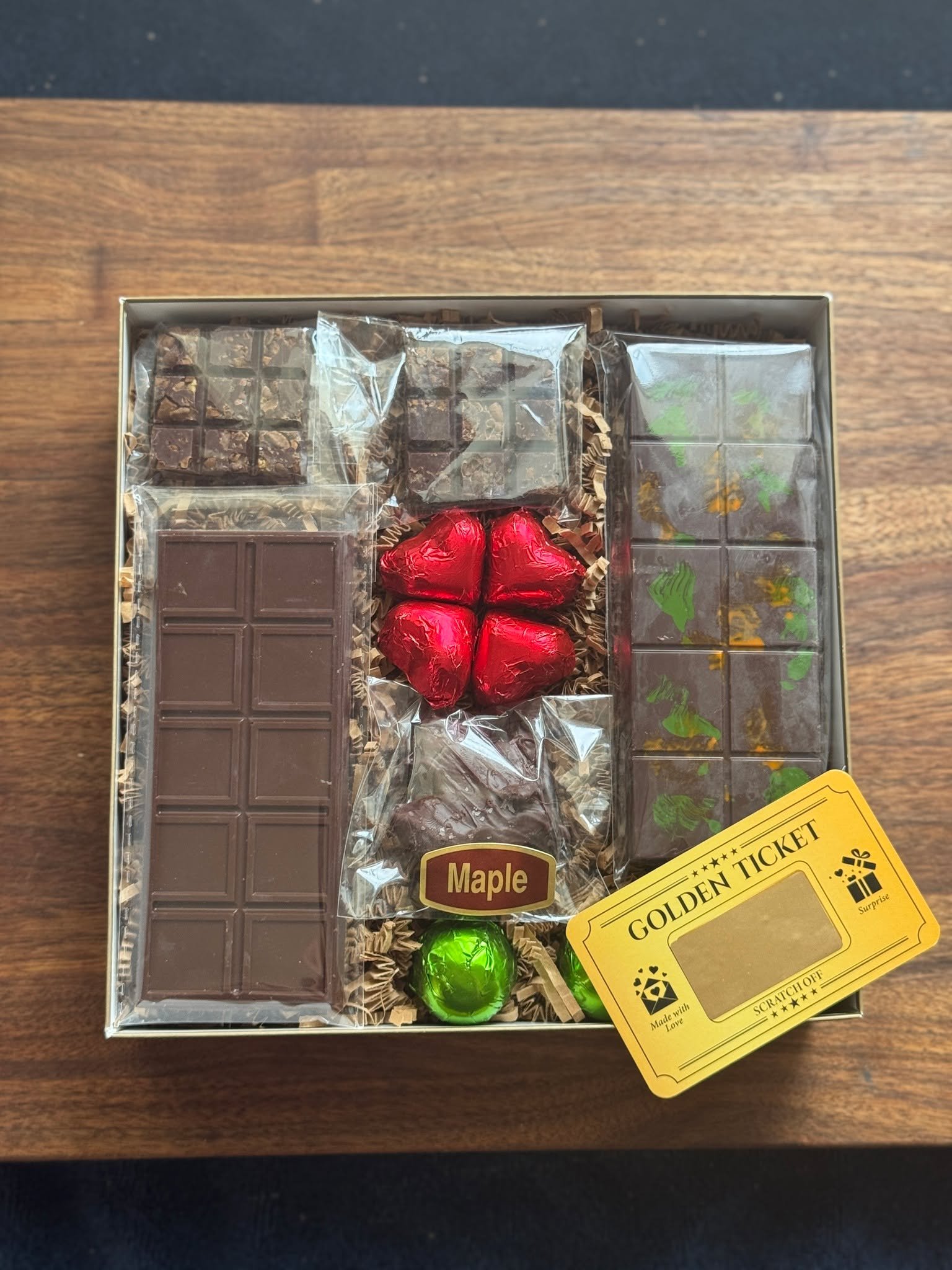 All 3 Golden Tickets are yet to be claimed! Where could they show up? Gift boxes? Chocolate bars? Be on the lookout for them! 3 remaining! If you find one, make sure to tag Mr. Sweets on social media to get the reward!

Shop Today!
www.mrsweetswi.com