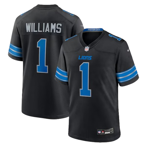 Detroit Lions #1 Jameson Williams Vapor F.U.S.E. Limited Jersey Legacy Black