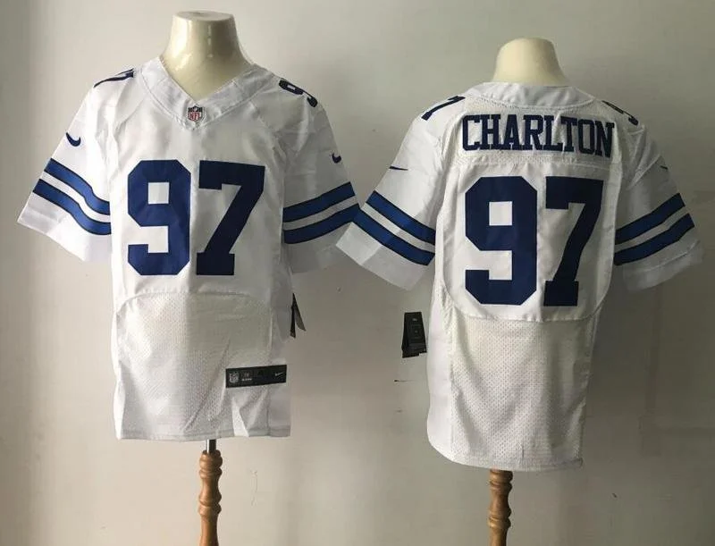 Dallas Cowboys 97 Taco Charlton Football Jersey White elite
