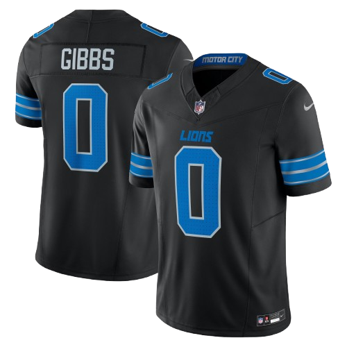 Detroit Lions #0 Jahmyr Gibbs Vapor Limited Jersey Black