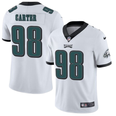 Philadelphia Eagles #98 Jalen Carter Vapor Limited Jersey White