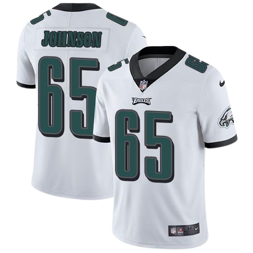 Philadelphia Eagles #65 Lane Johnson Throwback Limited Jersey White