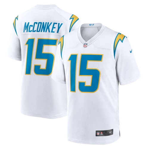 Los Angeles Chargers #15 Ladd McConkey Vapor Limited Jersey White