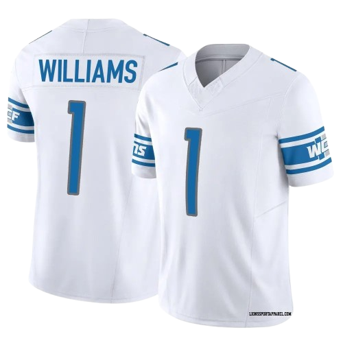 Detroit Lions #1 Jameson Williams Vapor F.U.S.E. Limited Jersey Legacy White