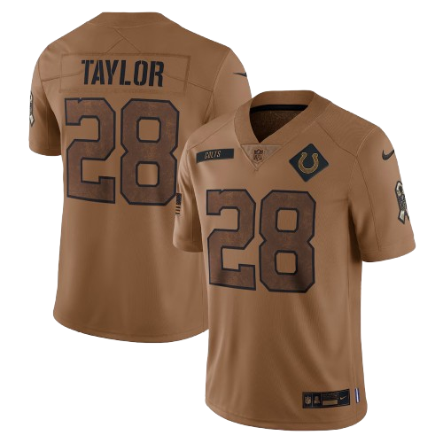Indianapolis Colts #28 Jonathan Taylor Salute to Service Limited Jersey Brown