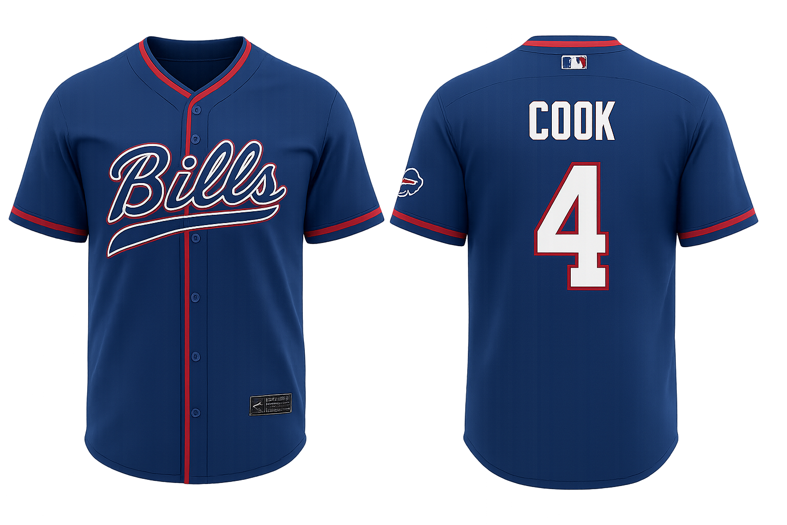 Buffalo Bills #4 James Cook Baseball Jersey Blue