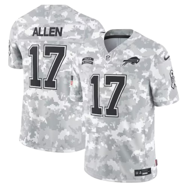 Buffalo Bills #17 Josh Allen 2024 Salute to Service Limited Jersey Arctic Camo