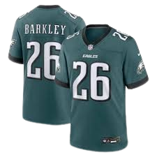 Philadelphia Eagles #26 Saquon Barkley with Big Logo Fashion Limited Jersey Green