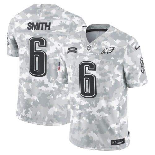 Philadelphia Eagles #6 DeVonta Smith Arctic 2024 Salute to Service Limited Jersey Camo