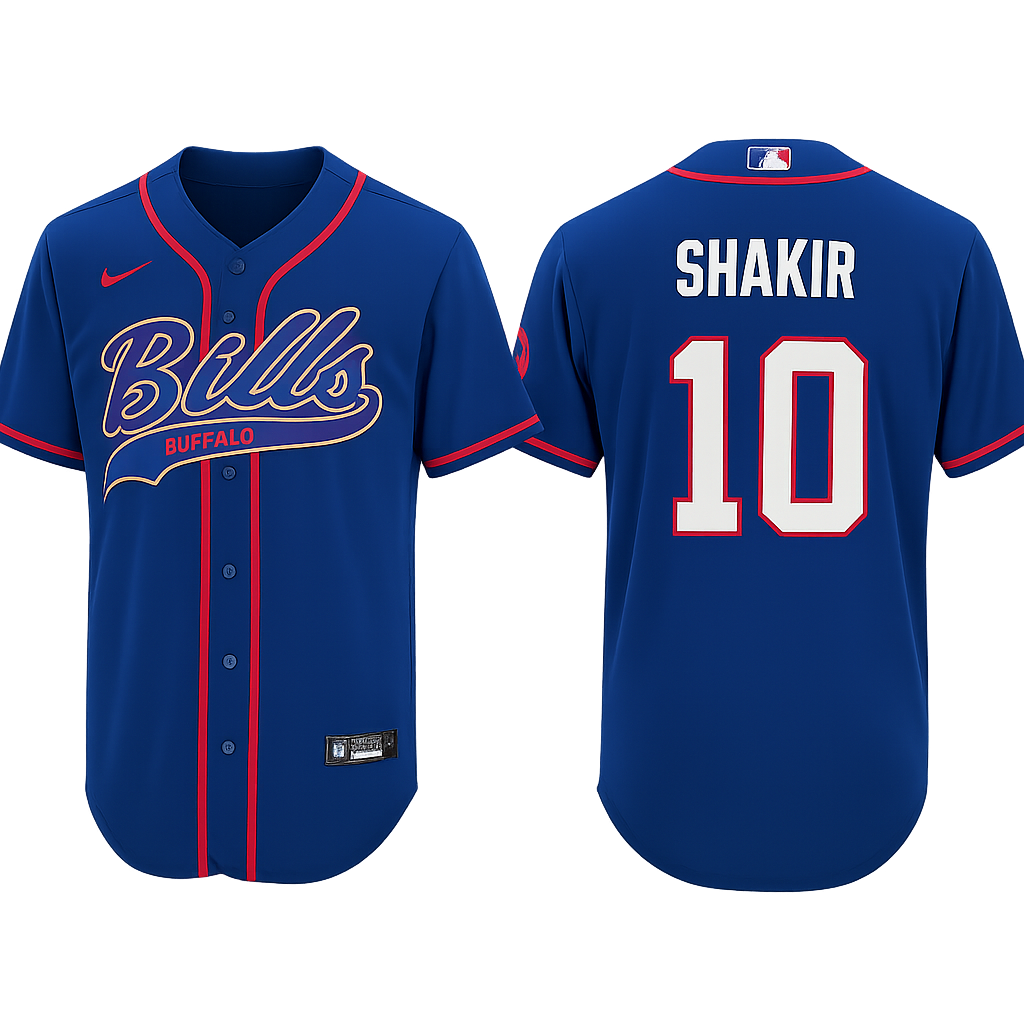 Buffalo Bills #10 Cole Beasley Baseball Jersey Blue