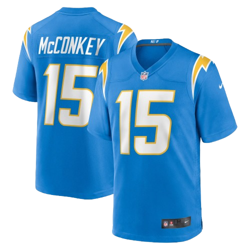 Los Angeles Chargers #15 Ladd McConkey Vapor Limited Jersey Light Blue