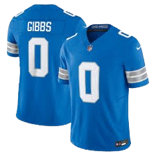 Detroit Lions #0 Jahmyr Gibbs Vapor Limited Jersey Blue
