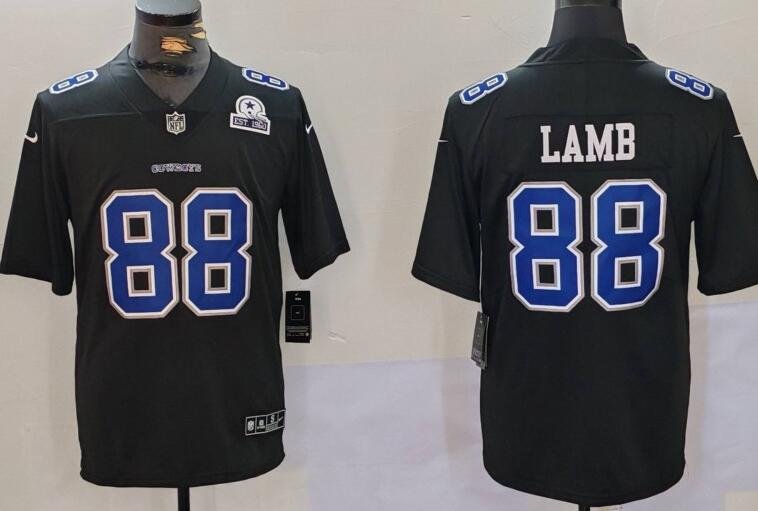 Dallas Cowboys #88 CeeDee Lamb Throwback Jersey Black