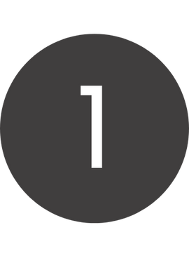 Black circular button with a white number one in the center.