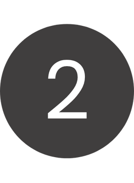 A black circular icon with a white number 2 in the center.
