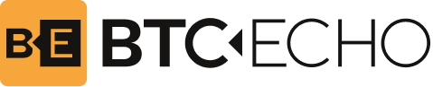 BE BTC ECHO logo in black and gold